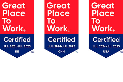 „Great Place To Work”-Siegel für Deutschland, China und die USA