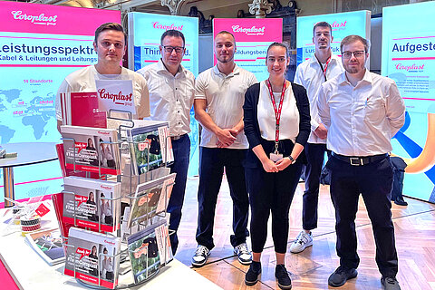 Sechsköpfiges HR-Team der Coroplast Group auf einer Jobmesse in Wuppertal
