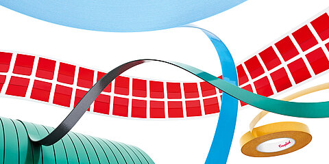 Collage with various Coroplast Tape products
