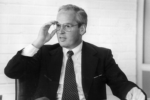 Dr. Kurt Mueller Mann at his desk