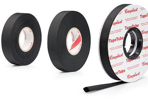 2 adhesive tapes and a Coroplast TapeTube