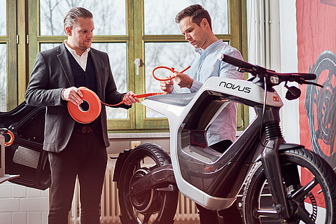 Novus E-Motorrad mit WeWire Bordnetz