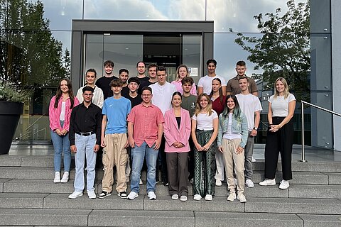 Group photo of the Coroplast Group apprentices