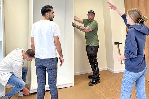 Coroplast Group’s apprentice team builds cabinet for Wuppertal Kinder-Tafel charity