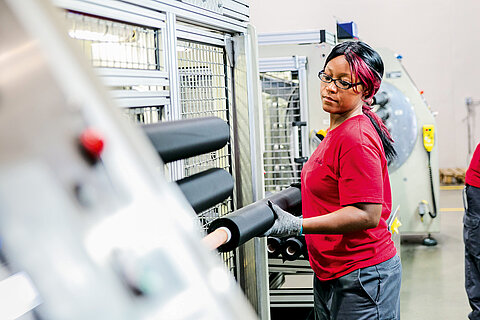 Production of Coroplast tape at our plant in Rock Hill
